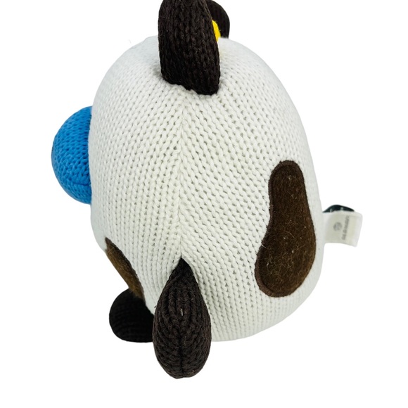 Old Navy Knit Cow Plush Round Stuffed Animal Toy 7” - Picture 2 of 7